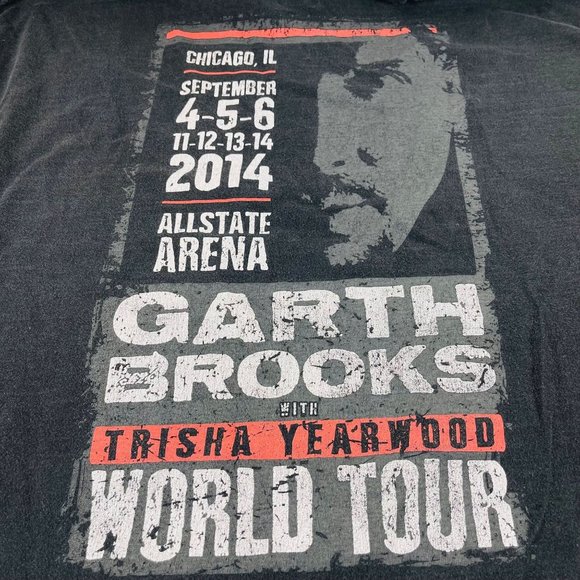 Hanes Other - Garth Brooks Tour T-Shirt Country Music Trisha Yearwood 2014 World Tour Size 2XL